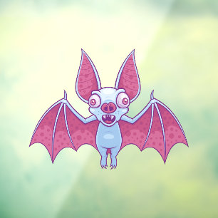 Albino Vampire Bat Fensteraufkleber