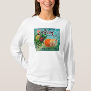 Albion Marken-Zitrusfrucht-Kisten-Aufkleber T-Shirt