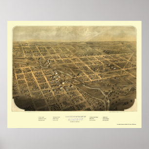 Albion, MI Panoramic Map - 1868 Poster