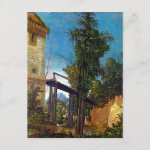 Albrecht Altdorfer Landschaft mit Fußgängerbrücke Postkarte