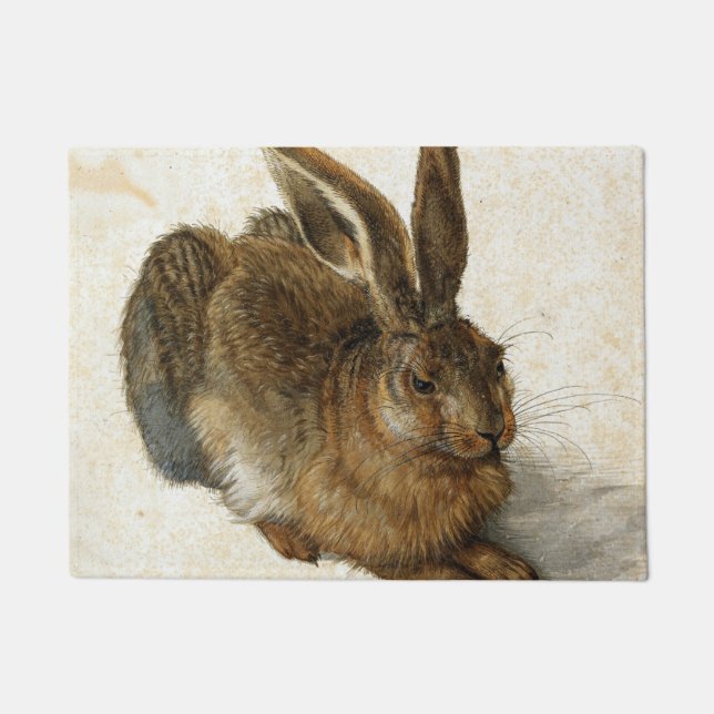ALBRECHT DÜRER - junger Hase 1502 Fußmatte (Vorderseite)