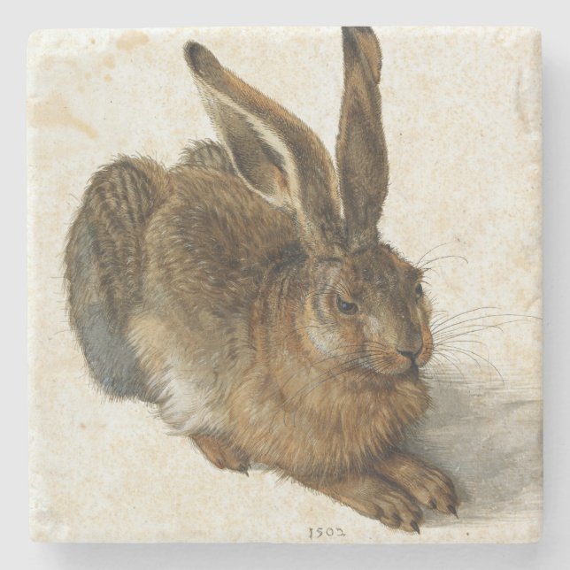 ALBRECHT DÜRER - junger Hase 1502 Steinuntersetzer (Vorderseite)