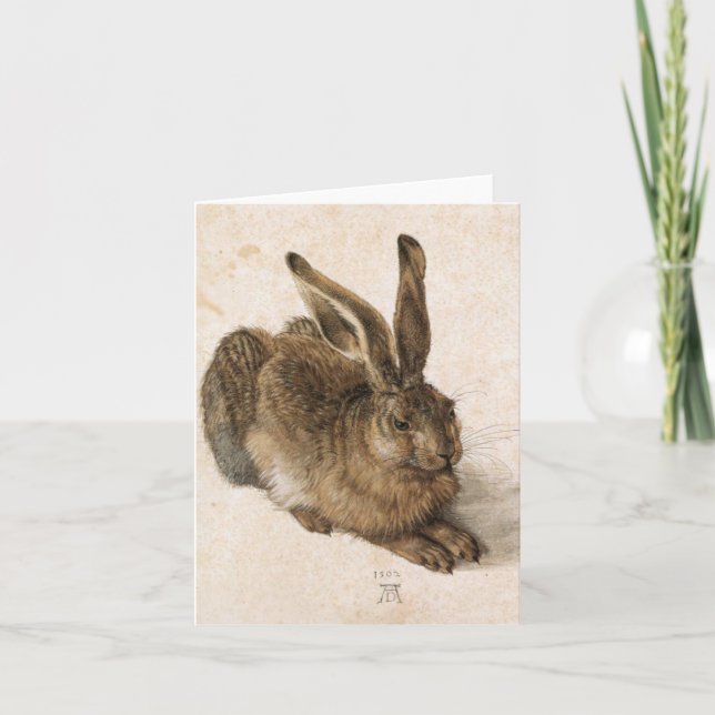 Albrecht Dürer - Junger Hase (Young Hare), 1502 Karte (Vorderseite)