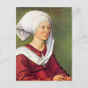 Albrecht Durer - Portrait von Barbara Durer gebore Postkarte