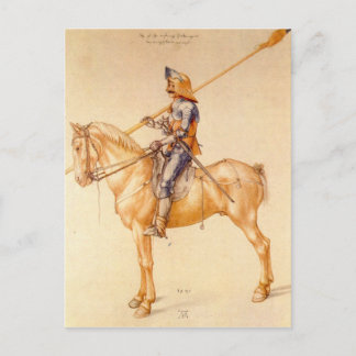Albrecht Durer - Reiter in der Rüstung Postkarte