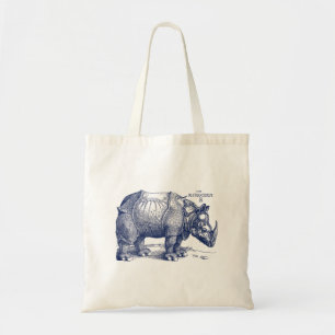Albrecht Durer Renaissance Rhinoceros Navy Blue Tragetasche