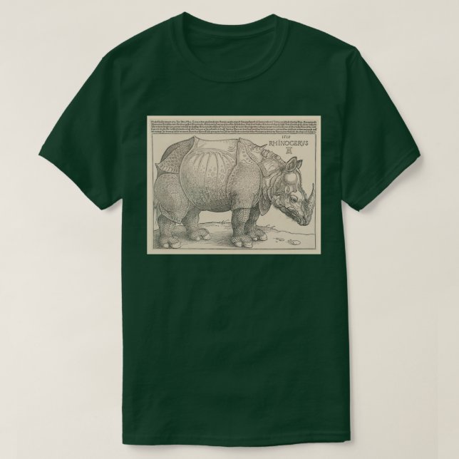 Albrecht Durer Rhinoceros 3 T-Shirt (Design vorne)