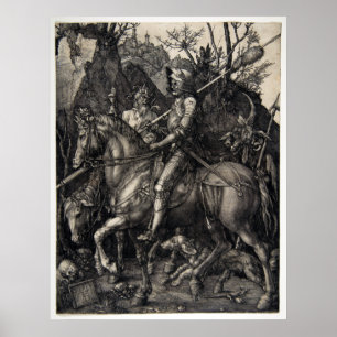 Albrecht Dürer-Ritter, Tod und der Teufel Poster