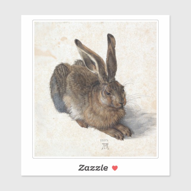 Albrecht Dürer, Young Hare, 1502 Aufkleber (Blatt)