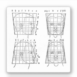 Albrecht Dürers Studie über menschliche Proportion Aufkleber