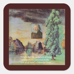 Albrecht Durst "Sum Of Man" Wisdom Quotient Ohrts Quadratischer Aufkleber