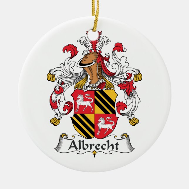 Albrecht-Familienwappen Keramik Ornament (Vorne)