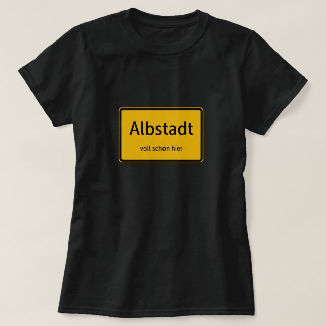 Albstadt Damen Frauen T-Shirt Tshirt Shirt (Design vorne)