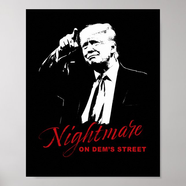 Albtraum auf der Dems Street Trump-Demokrat Destro Poster (Vorne)