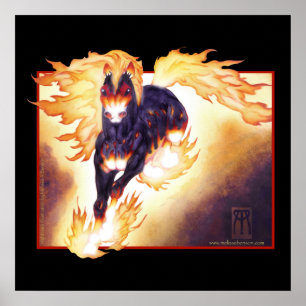 Albtraum auf schwarz poster