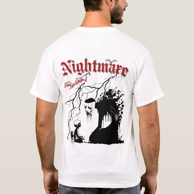 Albtraum - Dunkle Fantasie Art Design T-Shirt (Rückseite)