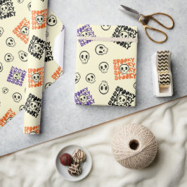 Albtraum Skulls Nahtlose Halloween Wrapping Paper Geschenkpapier