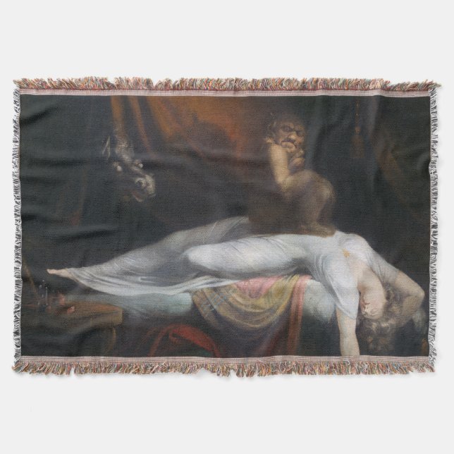 Albtraum von Henry Fuseli Gothic Macabre Dark Art Decke (Vorderseite)