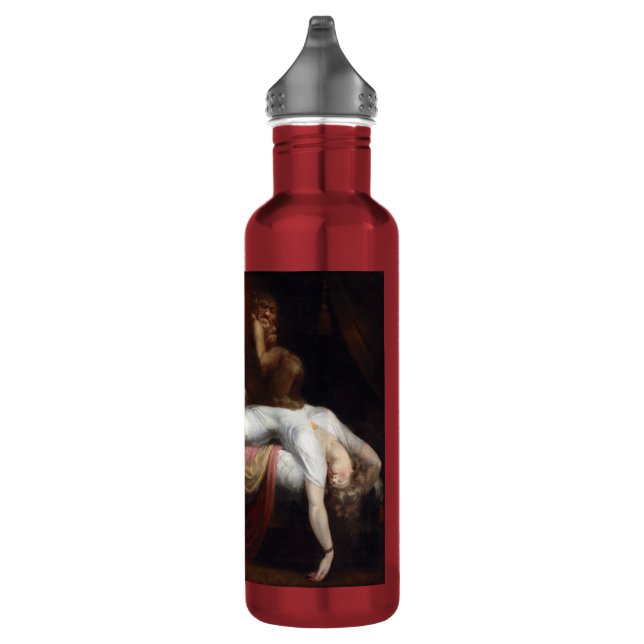 Albtraum von Henry Fuseli Gothic Macabre Dark Art Edelstahlflasche (Rechts)