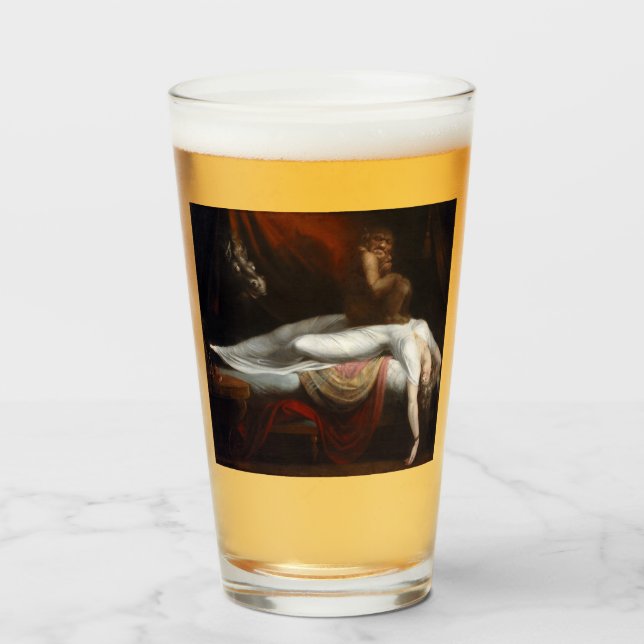 Albtraum von Henry Fuseli Gothic Macabre Dark Art Glas (Vorne (Gefüllt))