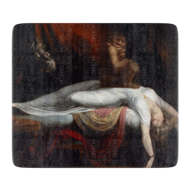 Albtraum von Henry Fuseli Gothic Macabre Dark Art Schneidebrett (Vorderseite)