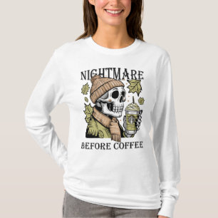 Albtraum vor Kaffee, Halloween-Kaffeeliebhaber T-Shirt