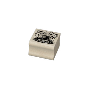 Albtraum vor Kaffeehaus Gummistempel