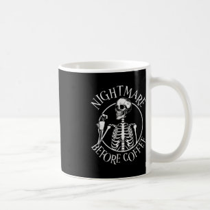 Albtraum vor Kaffeehaus Skelettholzen Kaffeetasse
