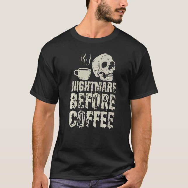 Albtraum vor Kaffeekelett und Tasse Halloween C T-Shirt (Vorderseite)