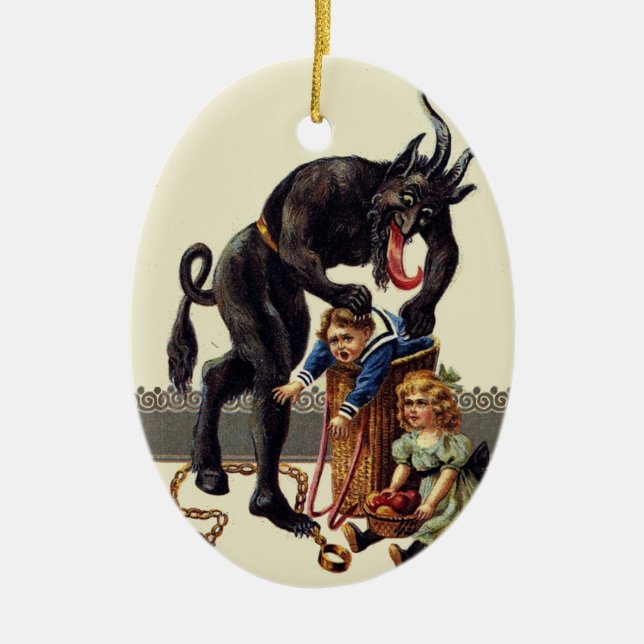 Albtraum Weihnachten krampf Keramik Ornament (Vorne)