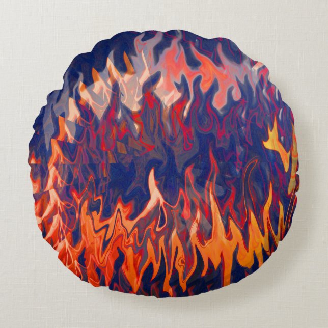 Albträume eines Feuerwehrmanns................. Rundes Kissen (Vorderseite)