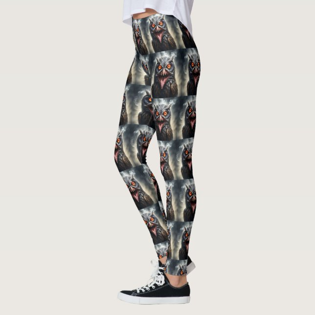 "Albtraumflügel: Das Fanged Vampire-Owl" Leggings (Links)