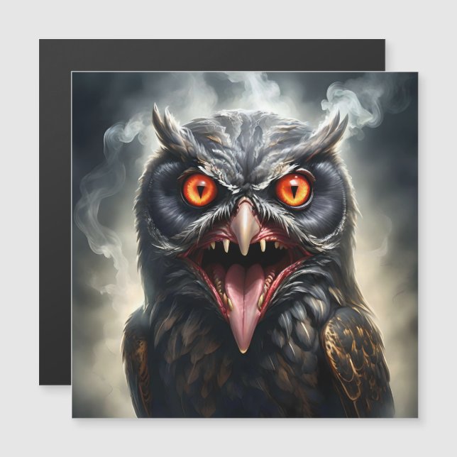 "Albtraumflügel: Das Fanged Vampire-Owl" Magnetkarte (Vorne/Hinten)