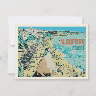 Albufeira Peneco Strand, Algarve, Portugal Postkarte