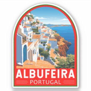 Albufeira Portugal Reisen Vintag Aufkleber