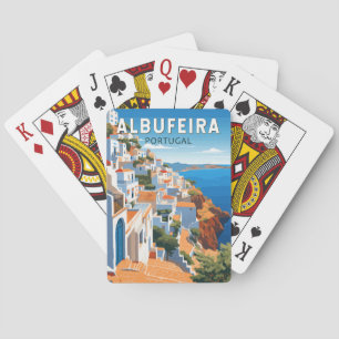 Albufeira Portugal Reisen Vintag Spielkarten