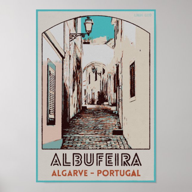 Albufeira Stadt Algarve Portugal Poster (Vorne)