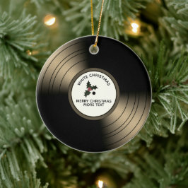 Album Personalisiert Weihnachten Bronze Tint Keramik Ornament