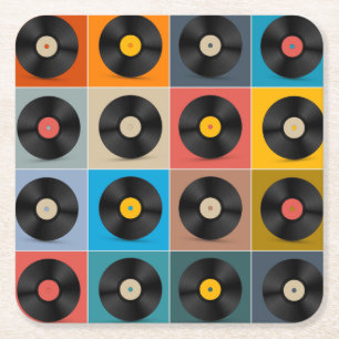 Album, Vinyl Record, Music Poster Rechteckiger Pappuntersetzer