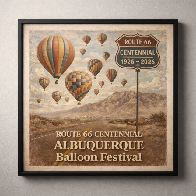 Albuquerque Balloon Festival Route 66 Poster (Von Creator hochgeladen)
