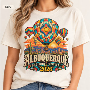 Albuquerque Balloon Fiesta 2026 New Mexico Festlic T-Shirt