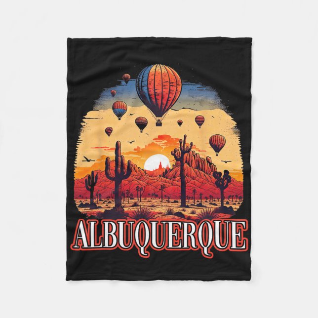 Albuquerque Balloon New Mexico Hot Air Balloon  Fleecedecke (Vorderseite)