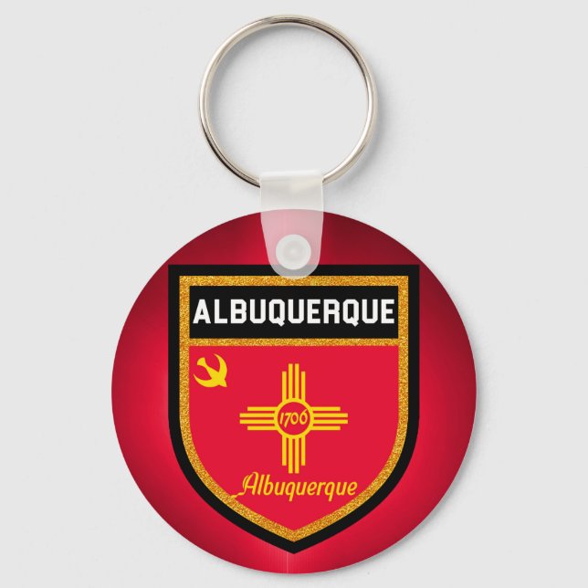 Albuquerque-Flagge Schlüsselanhänger (Vorderseite)