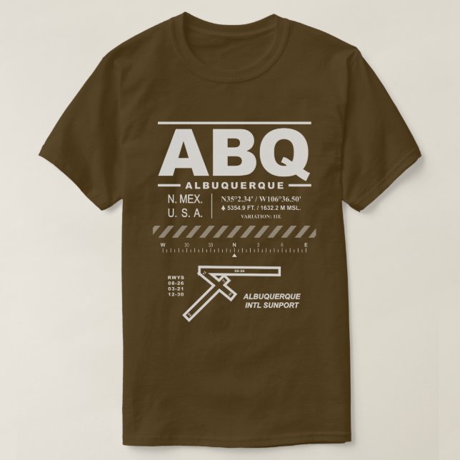 Albuquerque International Sunport ABQ T - Shirt (Design vorne)