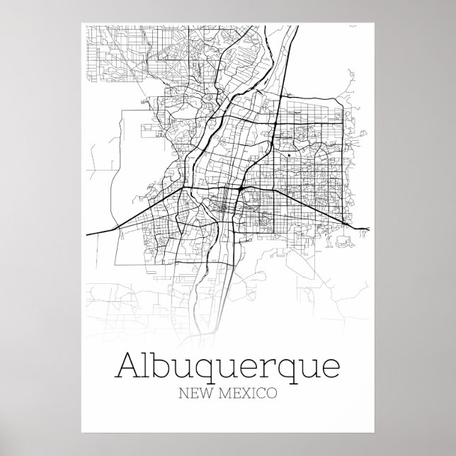 Albuquerque Map - New Mexico - City Map Poster (Vorne)