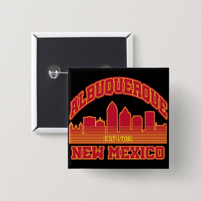 Albuquerque, New Mexico Button (Vorne & Hinten)