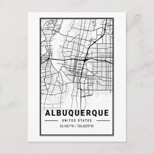 Albuquerque New Mexico City Karte Minimalistisch A