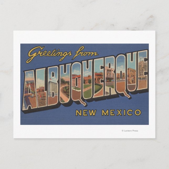 Albuquerque, New Mexico - Große Briefszenen Postkarte (Vorderseite)