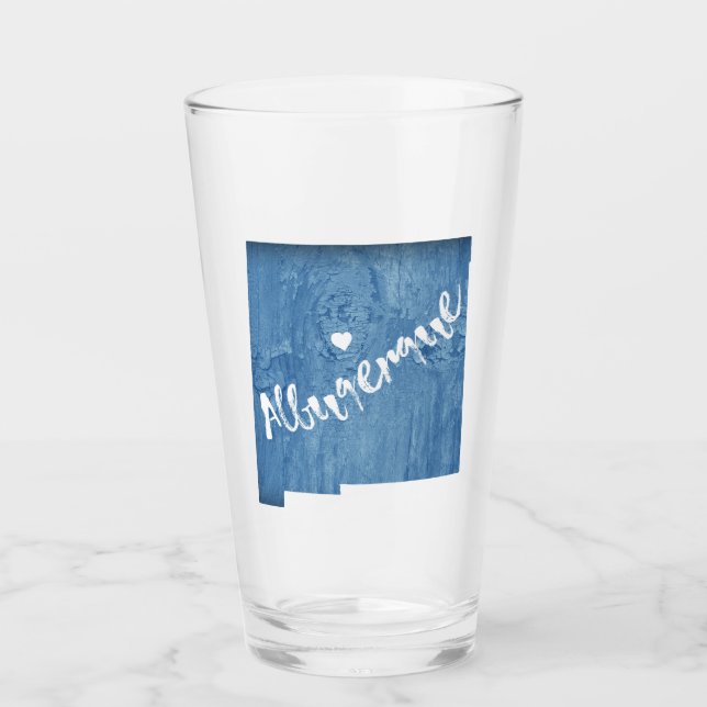 Albuquerque New Mexico Holzkörner Glas (Vorderseite)
