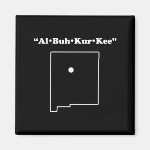 Albuquerque New Mexico Lustiges Phonetic Gag-Gesch Magnet